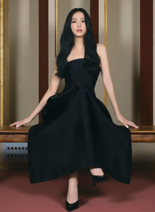 Black Tube Midi Dress | Jisoo - BlackPink