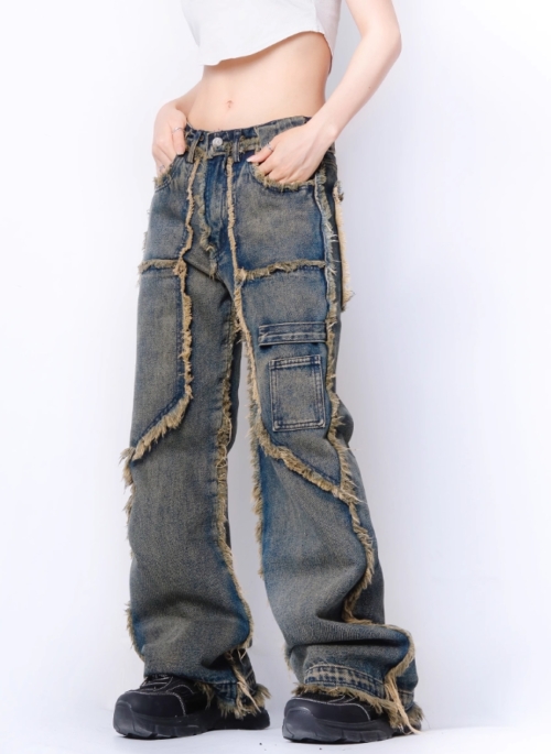 Blue Tassel Linings Jeans | Jay - Enhypen