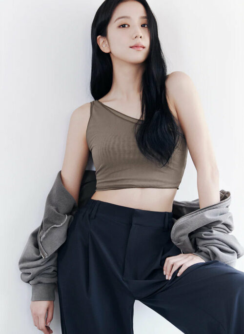 Brown One Shoulder Crop Top | Jisoo – BlackPink