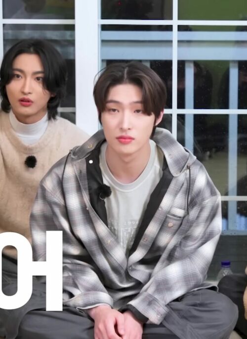 Grey Plaid Hooded Jacket | Mingi - ATEEZ
