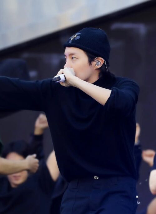 Black Cross Beanie Hat | J-Hope - BTS