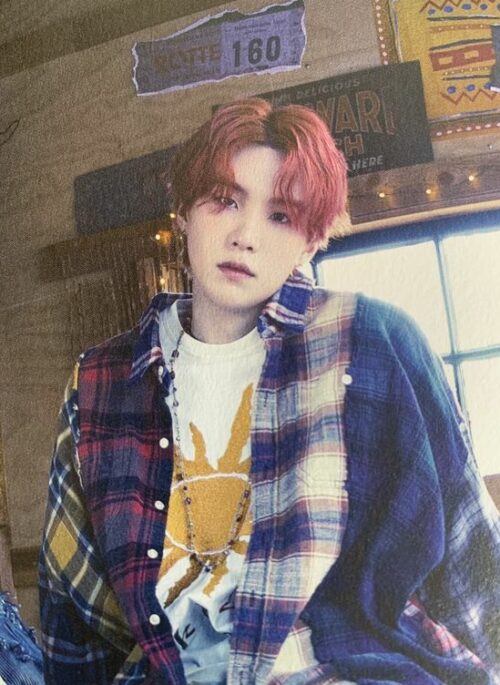 Multicolored Splice Plaid Shirt | Suga - BTS