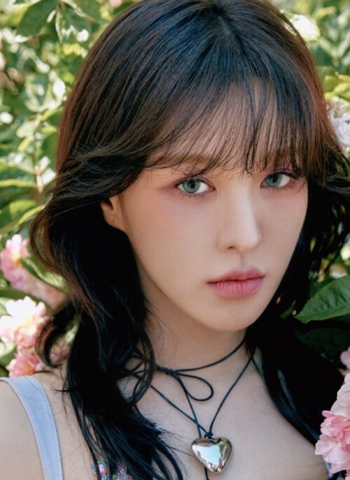 Silver Heart Pendant String Necklace | Wendy - Red Velvet