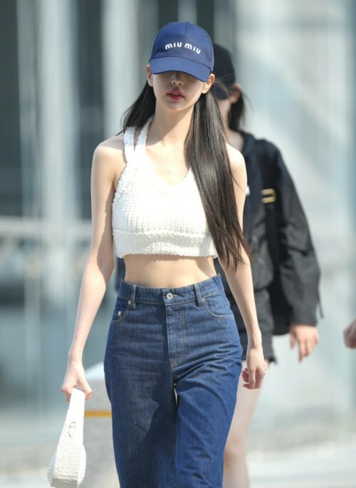 White Double Straps Halter Top | Wonyoung - IVE