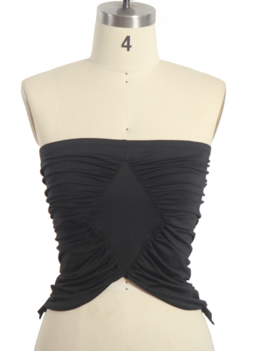 Black Diamond Pleated Tube Top | Rose - BlackPink